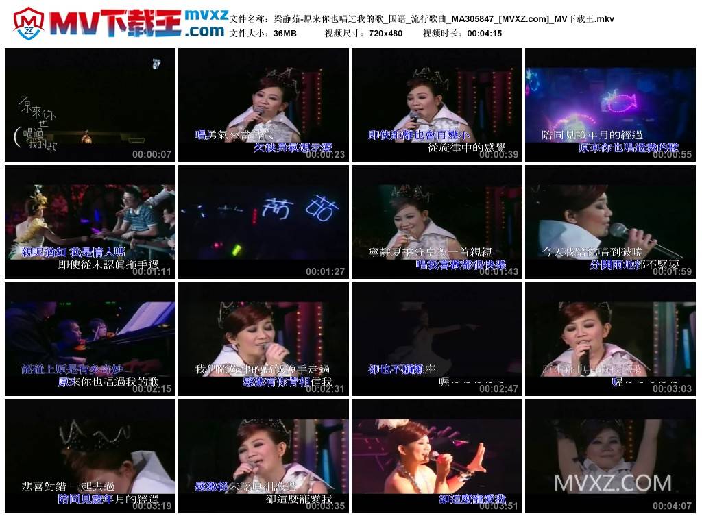 梁静茹-原来你也唱过我的歌_国语_流行歌曲_MA305847